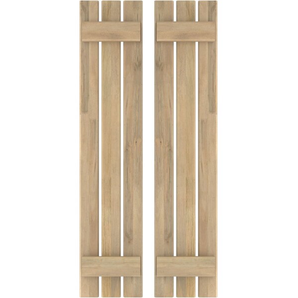 Ekena Millwork Americraft 3-Board, 2 Batten Exterior Real Wood Spaced Board-n-Batten Shutters, ARW101SB311X58UNH, PR ARW101SB311X58UNH - main